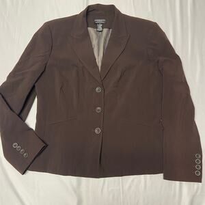 Worthington Works Blazer Jacket Stretch Separates Brown Purple Women’s  Size 12
